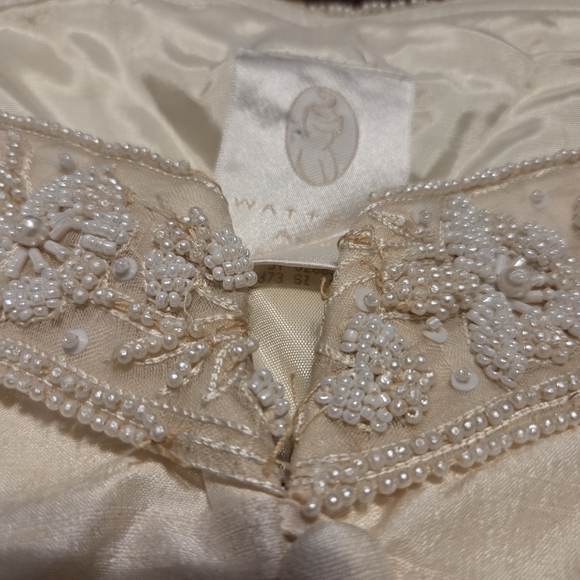 Vintage Beaded Silk Victorian Style Corset Top Size 2 - Picture 5 of 7